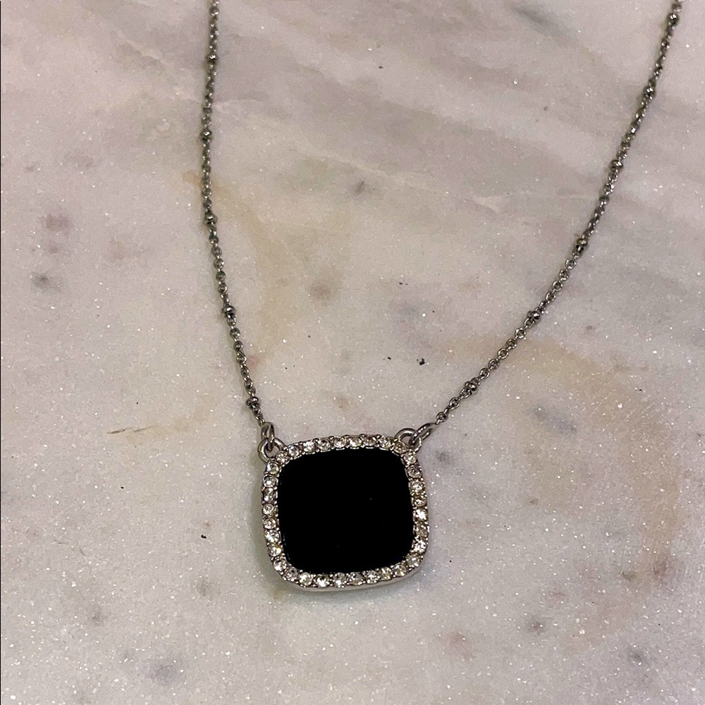 Silver Onyx Necklace